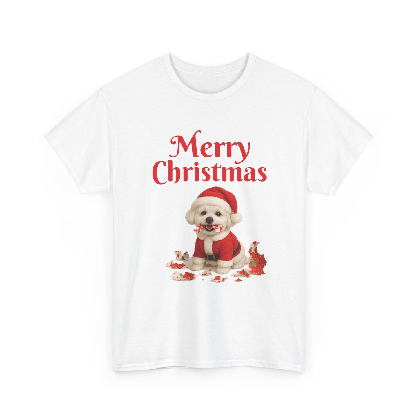 Merry Christmas Dog Unisex Tee, Holiday Gift, Christmas Apparel, Cute Pet Lover Shirt, Festive T-Shirt, Seasonal Wear