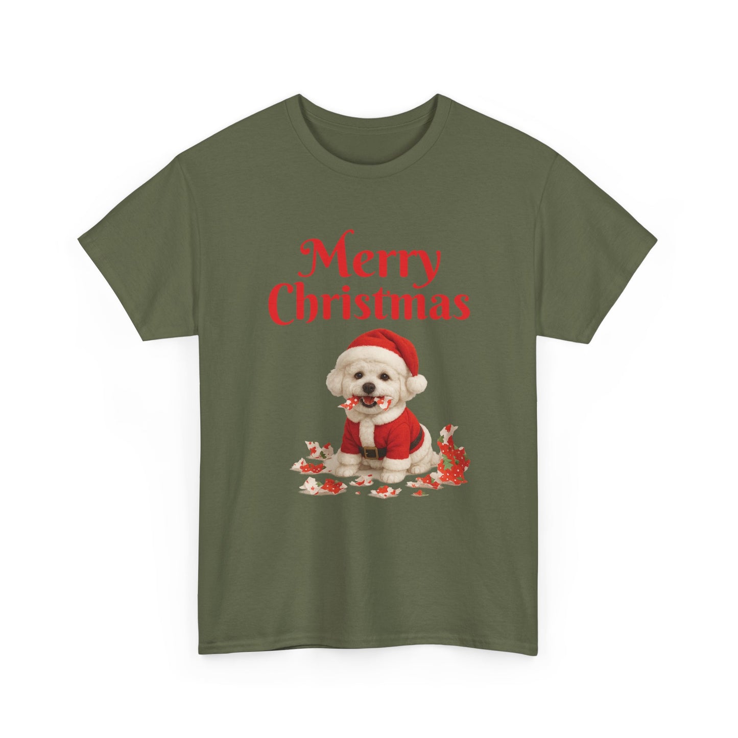 Merry Christmas Dog Unisex Tee, Holiday Gift, Christmas Apparel, Cute Pet Lover Shirt, Festive T-Shirt, Seasonal Wear