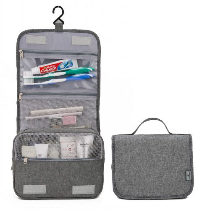 Color: T59 NewGray - Cosmetic Bag Organizer Case Necessaries Make Up Toiletry Bag