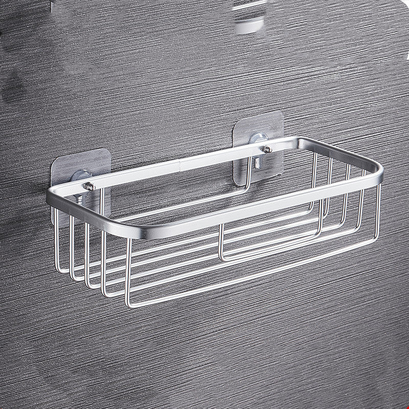 Size: Bright rectangle - Shelf-Holder Storage-Rack Soap Shampoo Kitchen-Organizer Cosmetic Wall-Mounted Corner