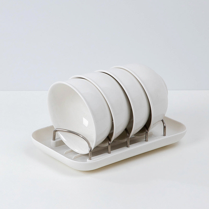 Color: White, style: Dish rack - Dish Bowl Countertop Household Shelf And Dish Organizer
