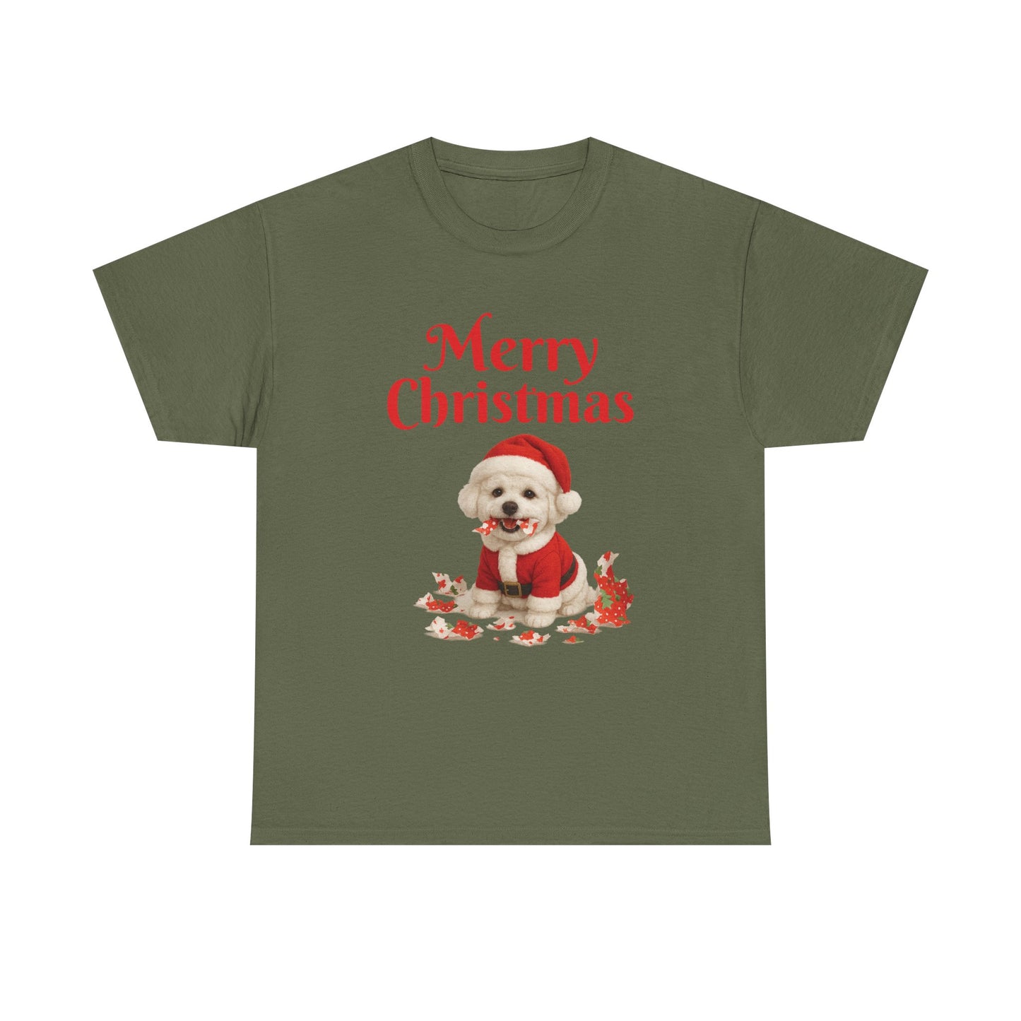 Merry Christmas Dog Unisex Tee, Holiday Gift, Christmas Apparel, Cute Pet Lover Shirt, Festive T-Shirt, Seasonal Wear