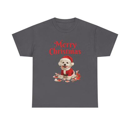 Merry Christmas Dog Unisex Tee, Holiday Gift, Christmas Apparel, Cute Pet Lover Shirt, Festive T-Shirt, Seasonal Wear