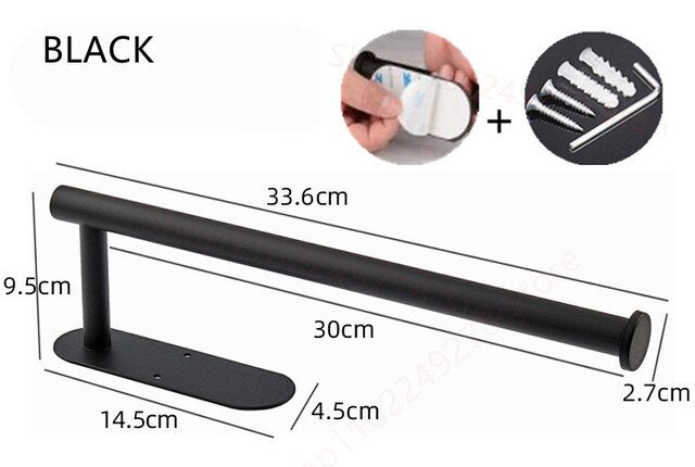 Self Adhesive toilet paper roll holder stand Wall Mount  stainless steel Tissue Towel Roll Dispenser Bath Kitchen Accessories WC