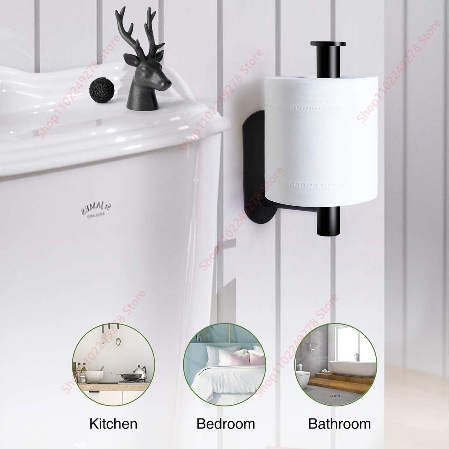 Self Adhesive toilet paper roll holder stand Wall Mount  stainless steel Tissue Towel Roll Dispenser Bath Kitchen Accessories WC