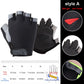 Silicone Anti-slip Anti-sweat Cycling Gloves Men Women Half Finger Gloves Breathable Anti-shock Sports Bike Bicycle Glove D40