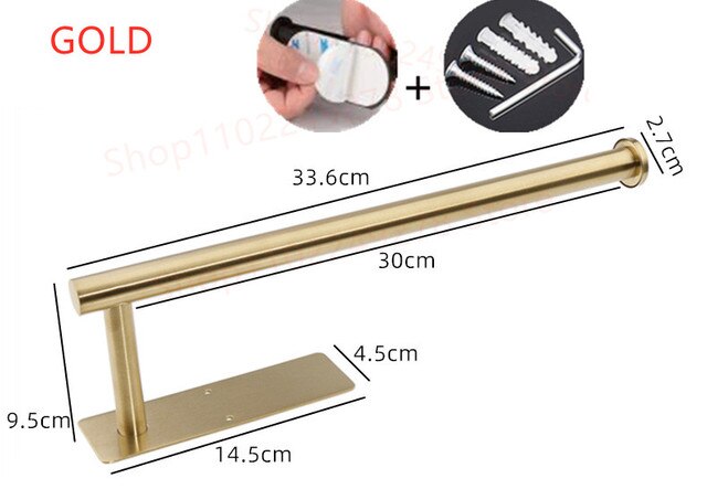 Self Adhesive toilet paper roll holder stand Wall Mount  stainless steel Tissue Towel Roll Dispenser Bath Kitchen Accessories WC