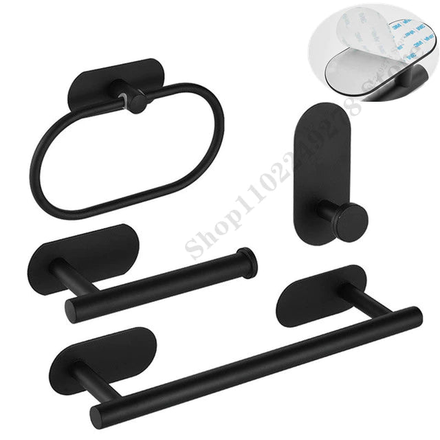 Self Adhesive toilet paper roll holder stand Wall Mount  stainless steel Tissue Towel Roll Dispenser Bath Kitchen Accessories WC