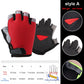 Silicone Anti-slip Anti-sweat Cycling Gloves Men Women Half Finger Gloves Breathable Anti-shock Sports Bike Bicycle Glove D40