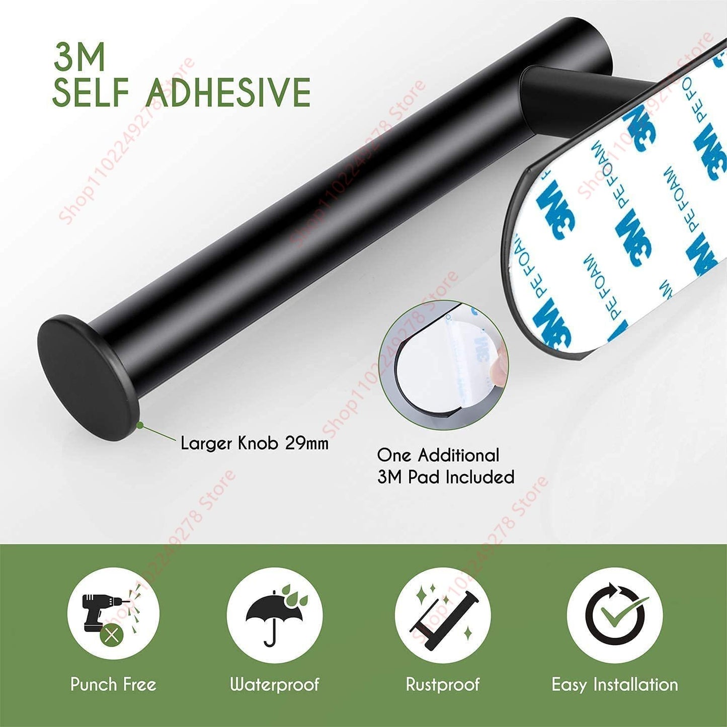 Self Adhesive toilet paper roll holder stand Wall Mount  stainless steel Tissue Towel Roll Dispenser Bath Kitchen Accessories WC