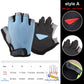 Silicone Anti-slip Anti-sweat Cycling Gloves Men Women Half Finger Gloves Breathable Anti-shock Sports Bike Bicycle Glove D40
