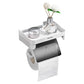 Wall Mount Toilet Paper Holder Top Sundries Storage Plastic Waterproof Roll Paper Storage Rack Bathroom Tissue Organizer Shelves
