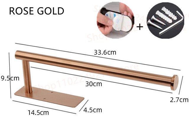 Self Adhesive toilet paper roll holder stand Wall Mount  stainless steel Tissue Towel Roll Dispenser Bath Kitchen Accessories WC