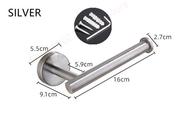 Self Adhesive toilet paper roll holder stand Wall Mount  stainless steel Tissue Towel Roll Dispenser Bath Kitchen Accessories WC