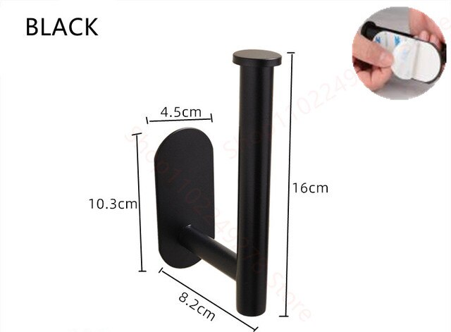 Self Adhesive toilet paper roll holder stand Wall Mount  stainless steel Tissue Towel Roll Dispenser Bath Kitchen Accessories WC