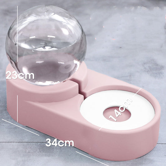 Color: 1 - New Bubble Ball Pet Dog Bowls Fountain Cat Food Automatic Feeder 1.8L For Kitten Water Drinking Bowl Feeding Container
