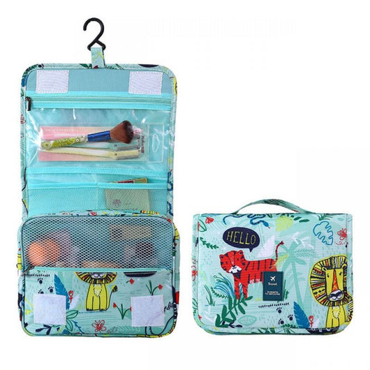 Color: K20 tiger - Cosmetic Bag Organizer Case Necessaries Make Up Toiletry Bag