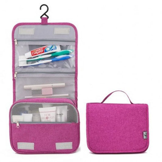 Color: P19 Newrose - Cosmetic Bag Organizer Case Necessaries Make Up Toiletry Bag