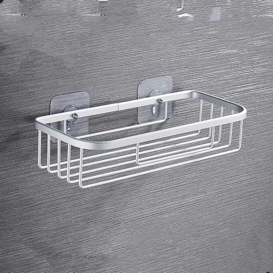 Size: Frosted rectangle - Shelf-Holder Storage-Rack Soap Shampoo Kitchen-Organizer Cosmetic Wall-Mounted Corner