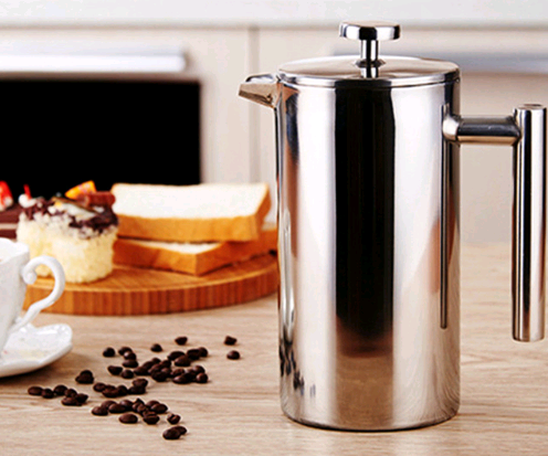 capacity: 350ml - Double Stainless Steel Coffee Pot French Coffee Press Pot Insulation Pot Tea Maker Pressure Pot