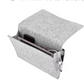 Color: Light gray whitout pocket - Bed Storage Bag with Pocket Felt Bedside Hanger Table Sofa Bedroom Mattress Bedside Anti-slip Organizer Holders