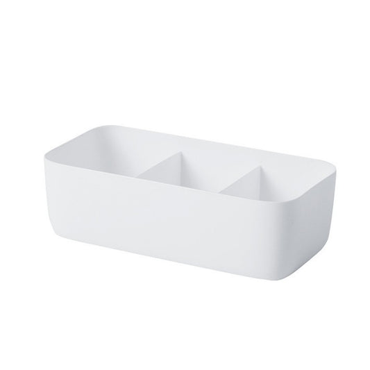 Color: 3 lattice white - Socks Storage Box Bra Underwear Organizer Desktop Drawer Finishing Box Bathroom Plastic Storage Case Closet Organiser