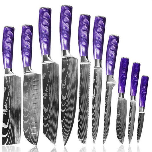 Creative Home Kitchen Knife Set - Purple